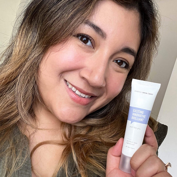 Customer with clear skin